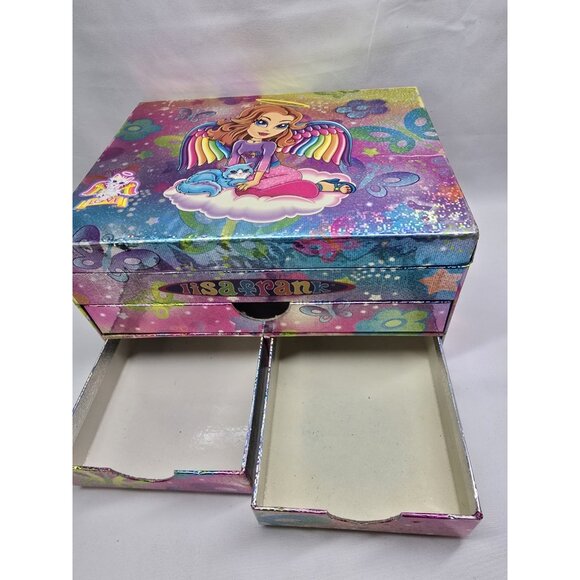 VTG Lisa frank Angel W/ Kitty Chest Organizer Jewelry Box Trinket Box Stash Box - Picture 14 of 16